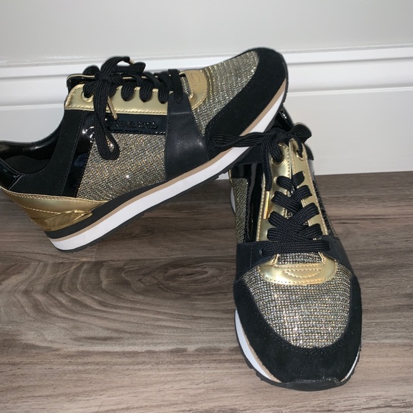 michael kors billie glitter trainers